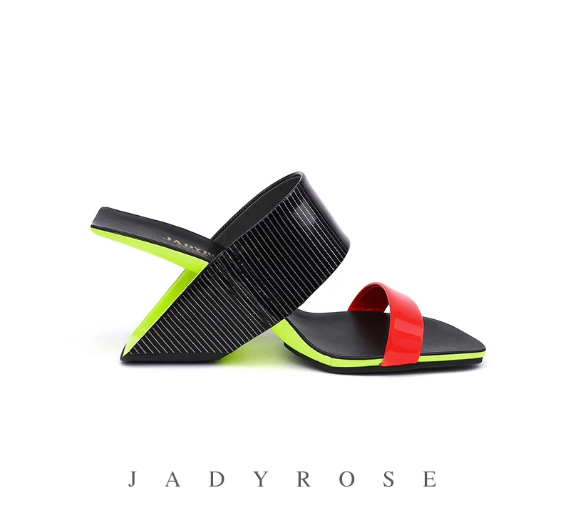 Jady Rose/Новинка года; летние женские шлепанцы; босоножки на необычном каблуке; обувь на танкетке; женские шлепанцы на высоком каблуке; сандалии-гладиаторы