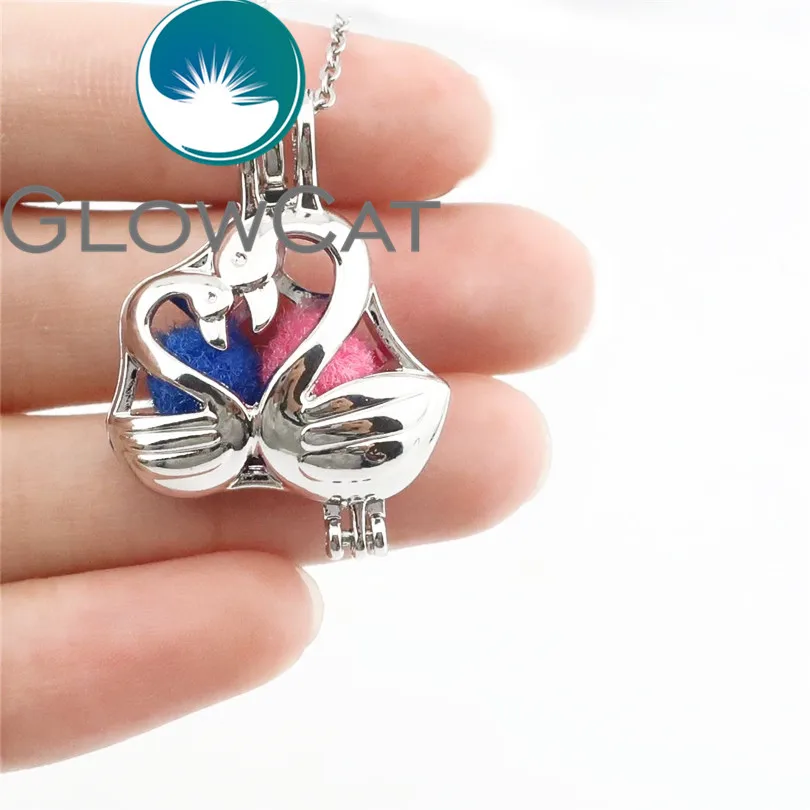 GLOWCAT K641 Металлический Любовник Лебедь из бусин клетка эфирное масло диффузор