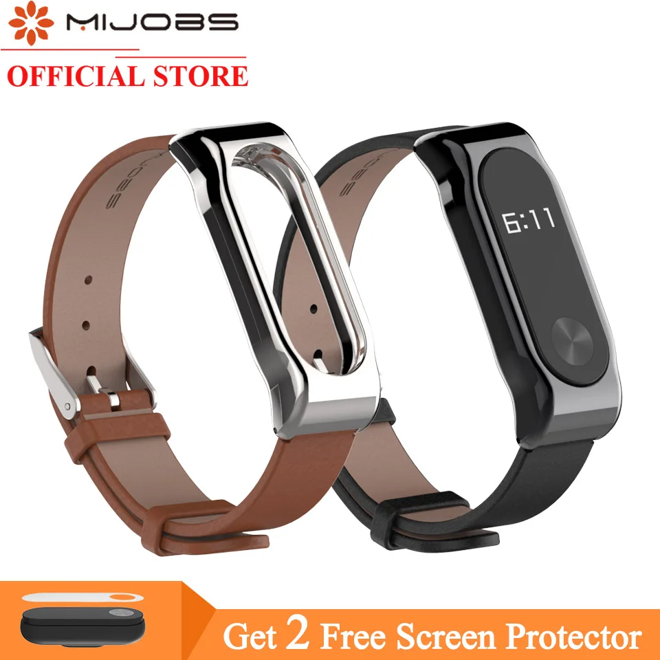 Mi jobs ремешок из натуральной кожи для Xiaomi mi Band 2 Смарт-часы Безвинтовой mi Band 2 ремешок на запястье браслет mi band 2 Широкие ремешки