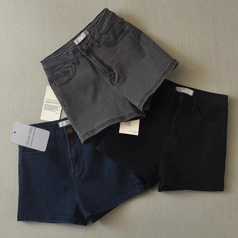 Высокое качество! Женские джинсовые шорты с высокой талией 3 цвета | Женская