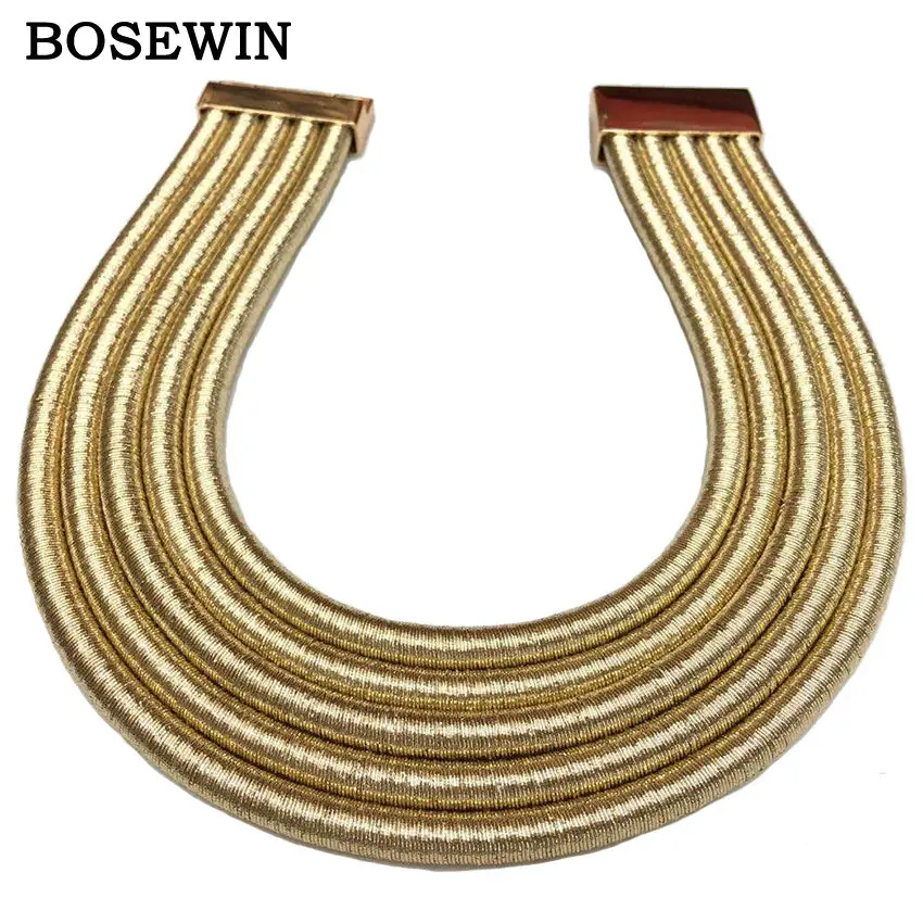 Gold Necklace MANILAI Горячая Бохо Воротник Ожерелье Ювелирные наборы Мода магнетизм Кнопка многослойное ожерелье-чокер браслеты Набор для женщин Bijoux - Окраска металла: Gold Necklace