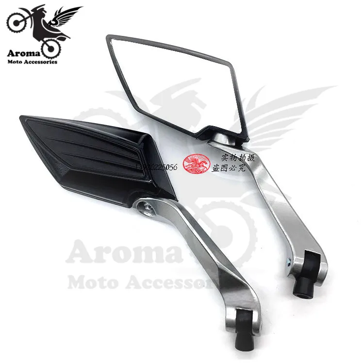 10 мм 8 мм мото поперечные боковые зеркала для yamaha honda suzuki KTM dirt pit bike moto rbike аксессуары moto rcycle зеркало заднего вида moto - Цвет: black