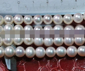 

free shipping Beautiful! 7-8MM White Akoya Pearl Loose Bead 15''AA 2pc