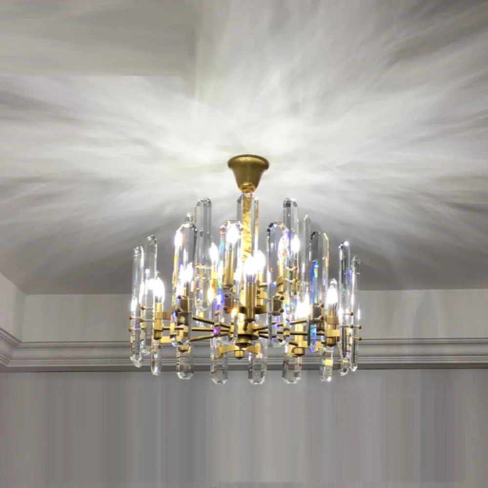 luxury crystal chandelier lighting modern LED lamp for living room dinning room gold crystal light
