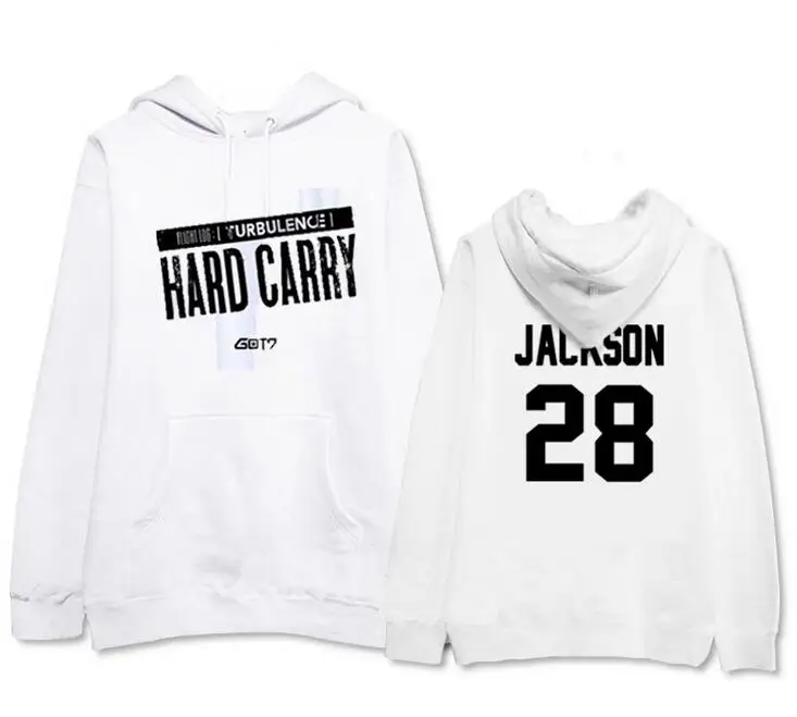 Got7 новый альбом летный журнал Жесткий носить имя члена печати пуловер толстовки