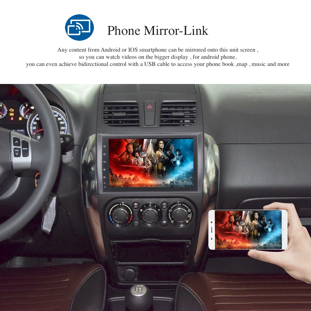 Автомобильное радио GPS Android 8 0/7 1 для Suzuki SX4 мультимедиа 2006 2007 2008 2009 2010 2011 2.5D IPS экран
