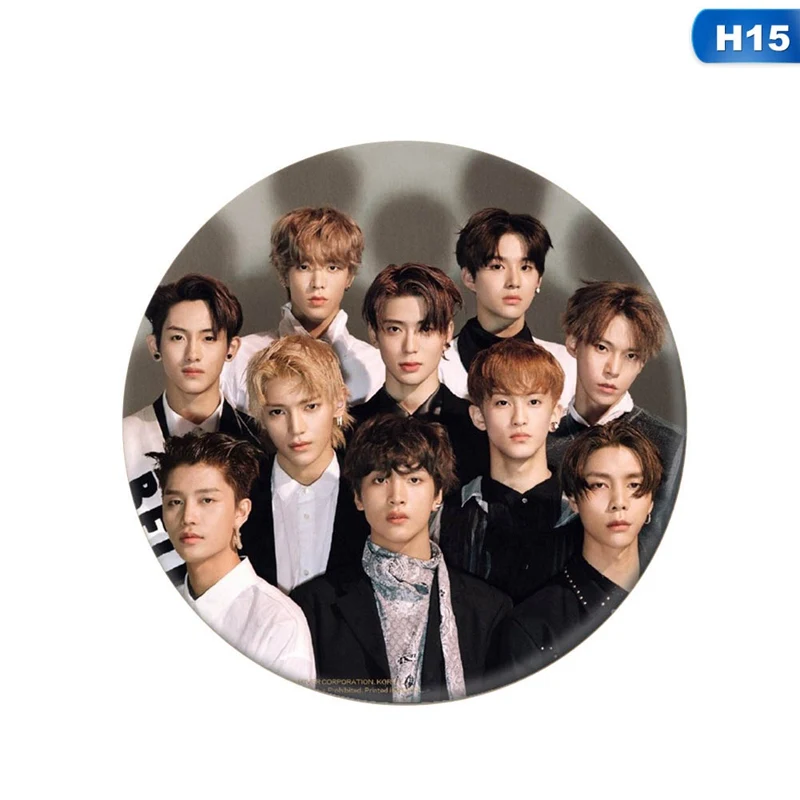 15 Корейская KPOP NCT NCT127 цепь альбом брошь, значок на булавке аксессуары для одежды шляпа украшение для рюкзака - Окраска металла: 15