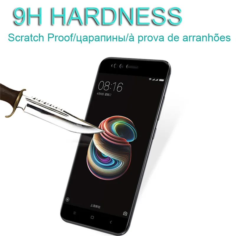 Полное покрытие закаленное Стекло для Xiaomi Redmi 5 плюс Note 4 5A 4X mi A1 5X защитный пленку