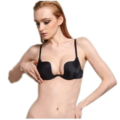 Бюстгальтер пуш ап с глубоким U образным вырезом и открытой спиной|bras 50c|bra enhancerbra
