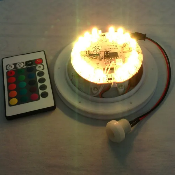 Беспроводной цветной RGB перезаряжаемый с боковой зарядки кабелем светодиодные