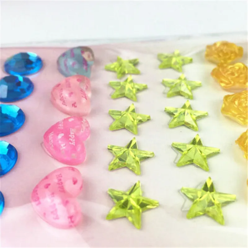 Pegatina decorativa de cristal de diamante para ni&ntilde;os, l&aacute;mina creativa para manualidades, manualidades, materiales, juguetes, 7x26cm, 1 ud.-5