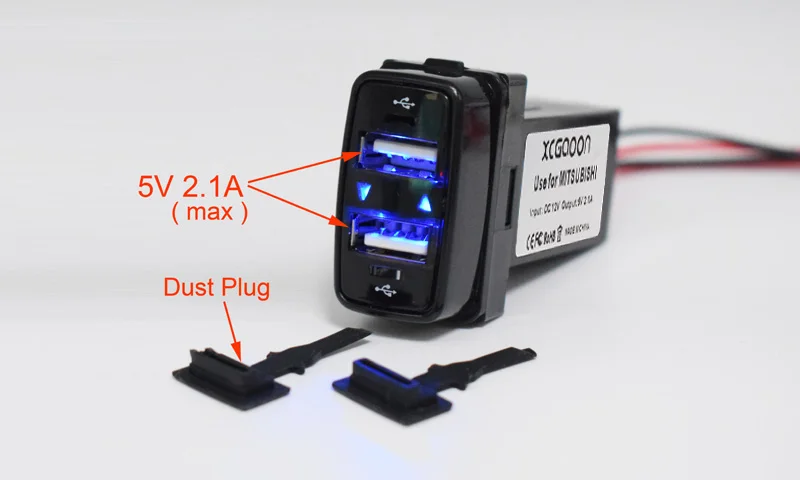XCGaoon специальный выделенный 2 USB интерфейс разъем автомобильное зарядное устройство для TOYOTA/HONDA/MITSUBISHI/NISSAN/MAZDA/SUZUKI
