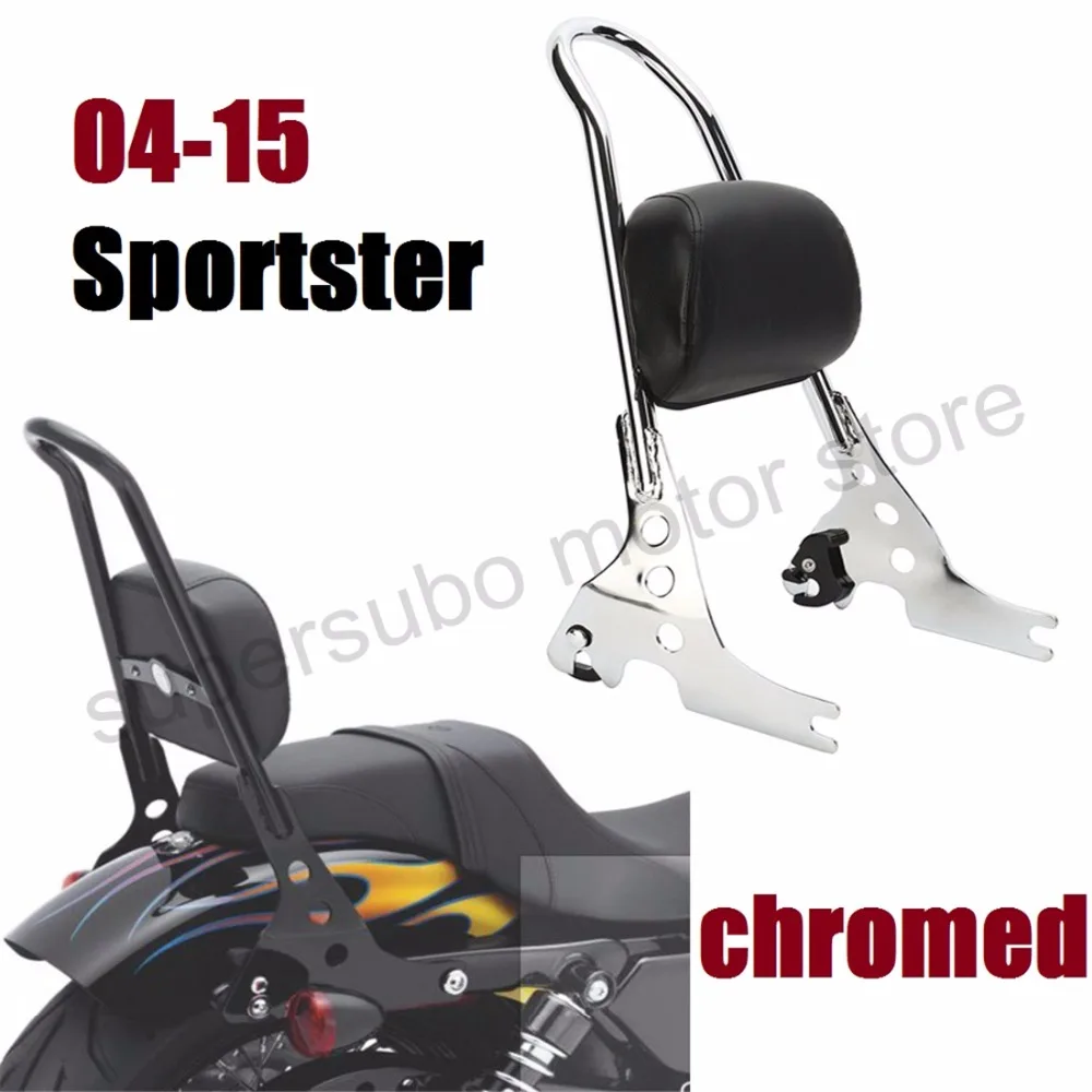 Хромированная подушка для спинки пассажира мотоцикла harley Sportster XL883 1200 48 04-15 |
