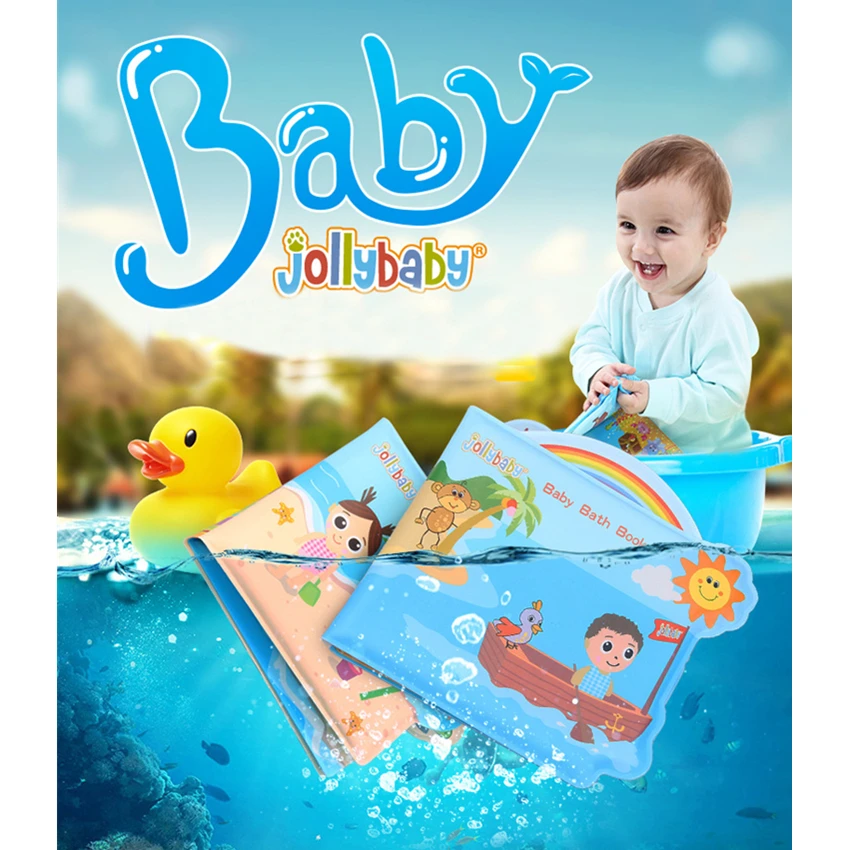 Бесплатная доставка Jollybaby сцена книга для ванны Детские образование в раннем