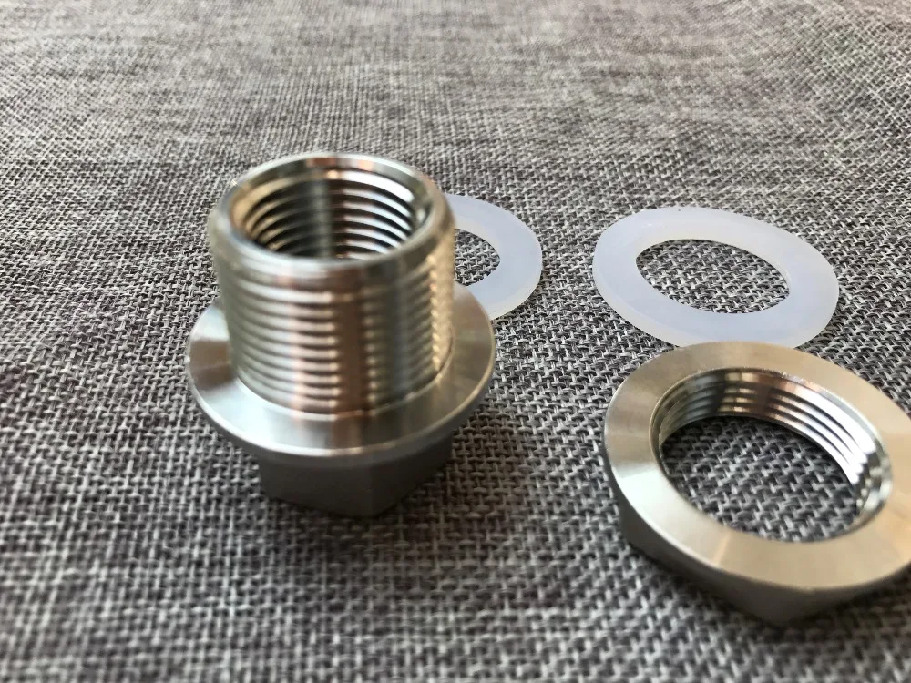 Compact Weldless Bulkhead All Stainless Construction High Temperature Food Grade Silicone Gasket Free Shipping | Дом и сад