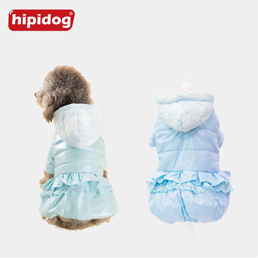 Hipidog водонепроницаемое пальто для собак из искусственной кожи кружевное платье
