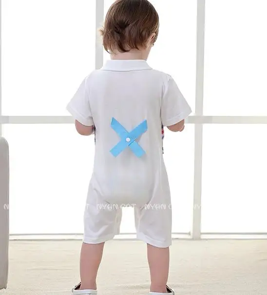 Summer Baby Clothes Boys Gentleman Short Sleeves Bodysuits Kids Wear Retail |