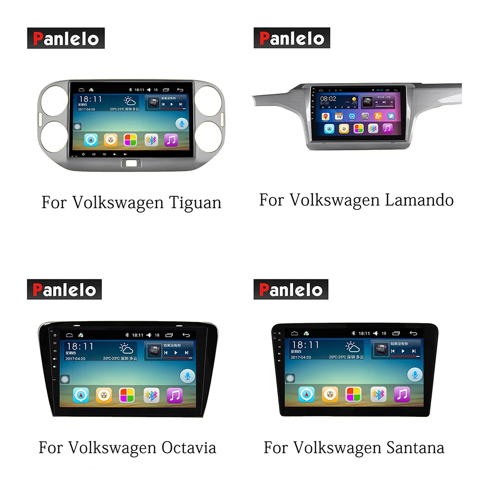 Panlelo стерео Android 2 Din для Volkswagen Sagitar Golf7 Поло Tiguan Lamando Octavia Сантана Bora руль Управление