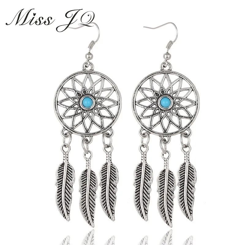 2019 летние стильные винтажные серьги-подвески из сплава с листьями и бусинами