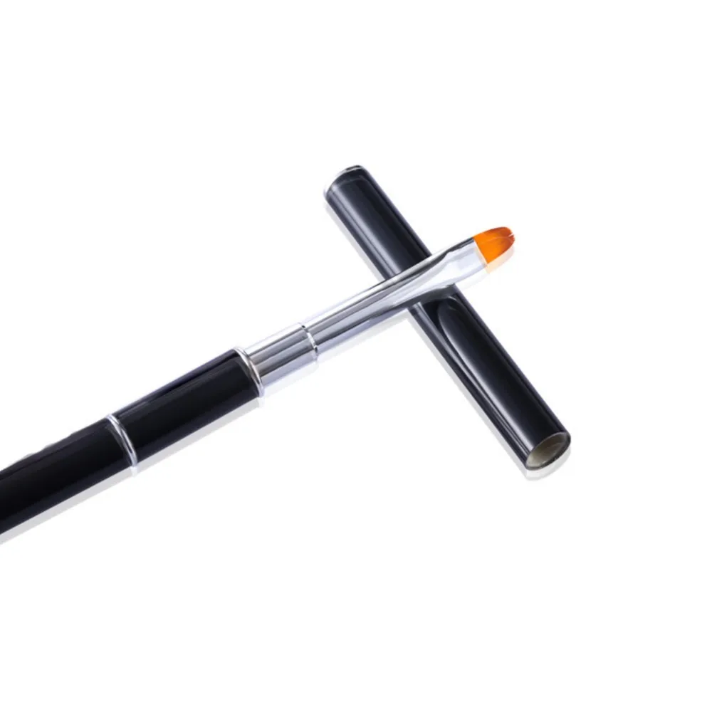 1 шт. черная двухсторонняя акриловая ручка для рисования ногтей шпатель