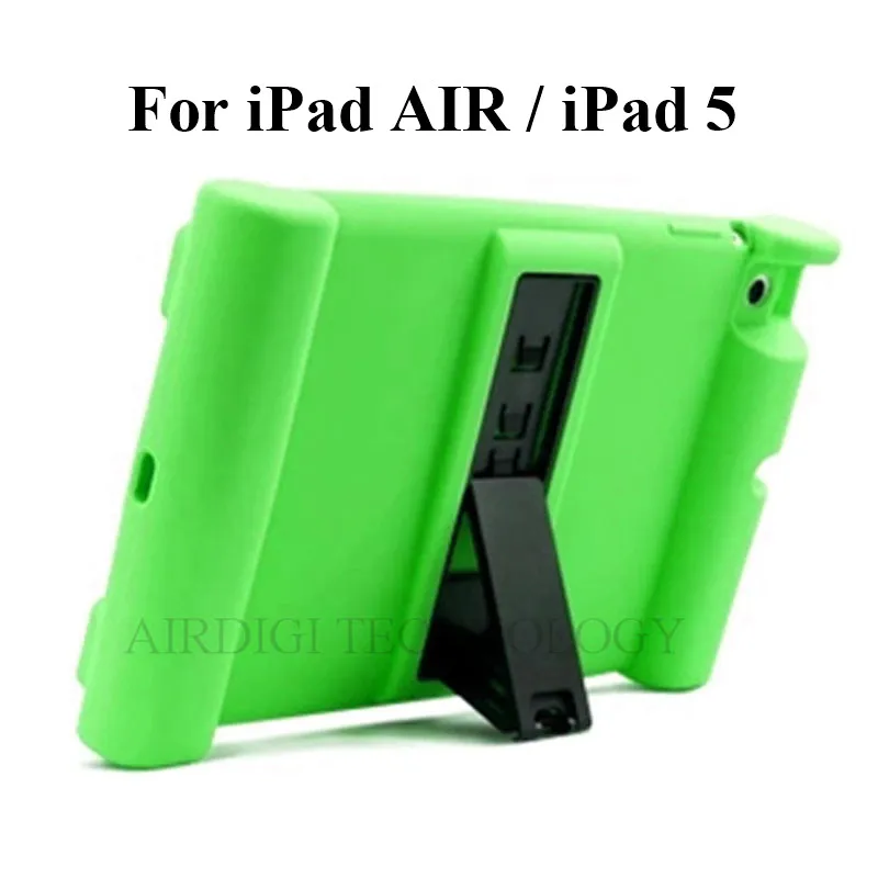 with kickstand Смарт-чехол с подставкой Чехол для iPad 5 iPad Air 1 чехол Дети дети Безопасный силиконовый для iPad Air 1 защитные чехлы конфеты цвета - Цвет: with kickstand