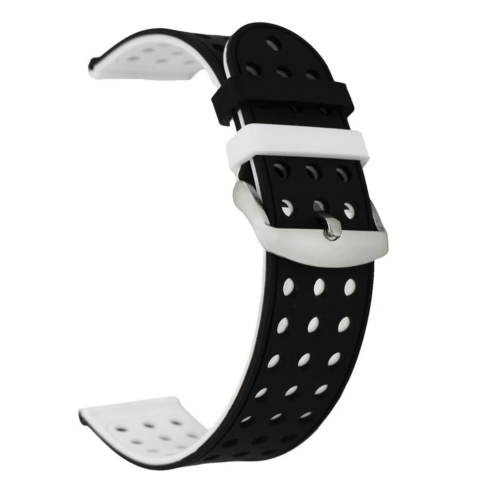 Silicone Rubber Watch Band 20mm for Samsung Gear S2 Classic R732 / R735 Wrist Strap Loop Belt Bracelet Black Green Red Grey Pink