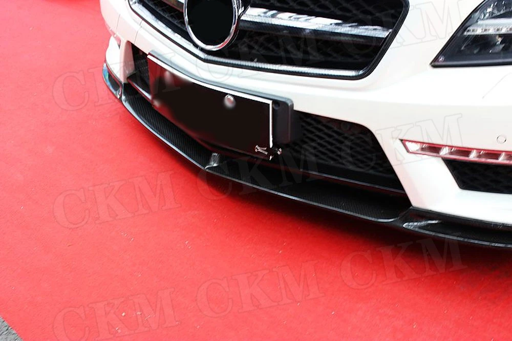 Углеродное волокно переднего бампера v-стиля для Mercedez Benz класс CLS W218 CLS300 CLS350 2012- V Стиль головы бампера подбородка лопата для снега протектор