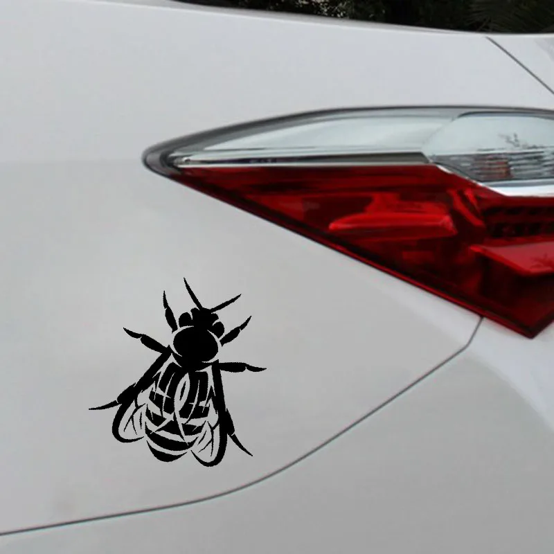

YJZT 14.5M*15.4CM Original Beautiful Delicate Artistic Insect Honey Bee Vinyl Decal Cool Car Sticker Black/Silver C19-1217