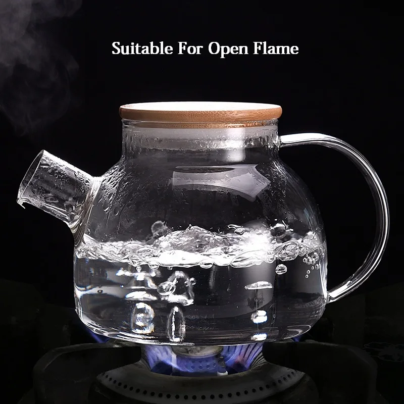1000ml/1800ml прозрачный Стекло чайник кувшин для воды нагреваемый кунг фу Чай горшок