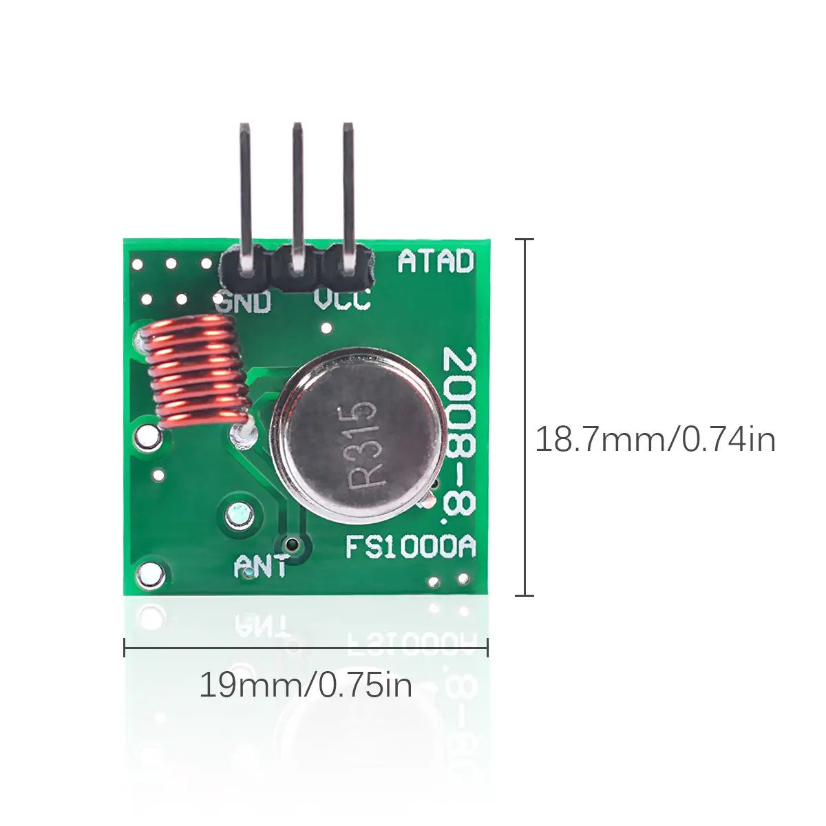 XY-MK-5V / XY-FST 315Mhz Rf Transmitter and Receiver Module Link Kit for Arduino/Arm/McU/Raspberry pi/Wireless DIY(6-pack