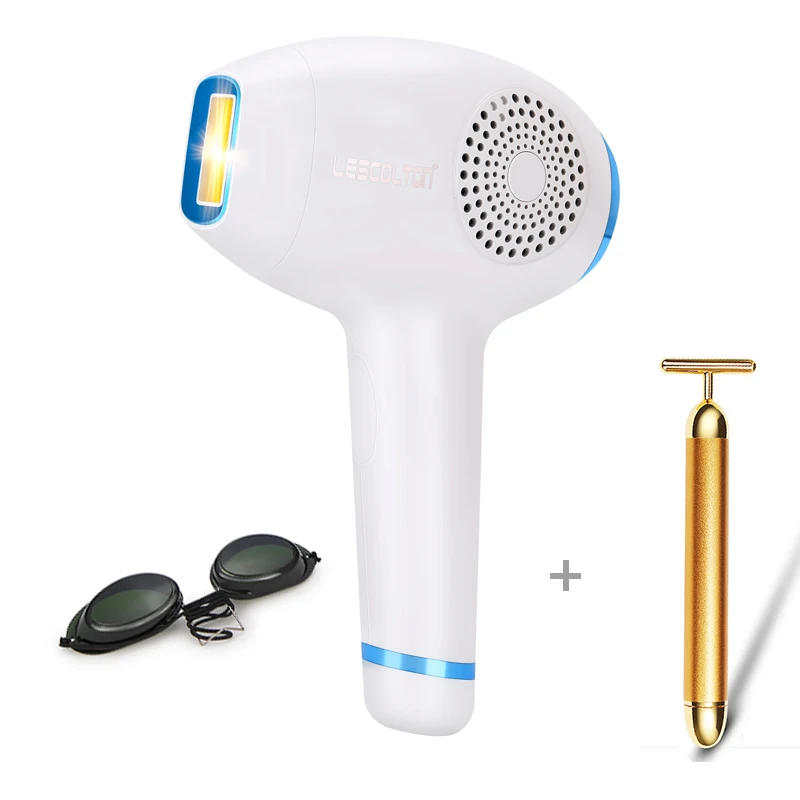 With Massager Bar Lescolton 4в1 IPL эпилятор холодного удаления волос T011C постоянный лазер для домашнего бикини триммер электрический Фотоэпилятор - Цвет: With Massager Bar