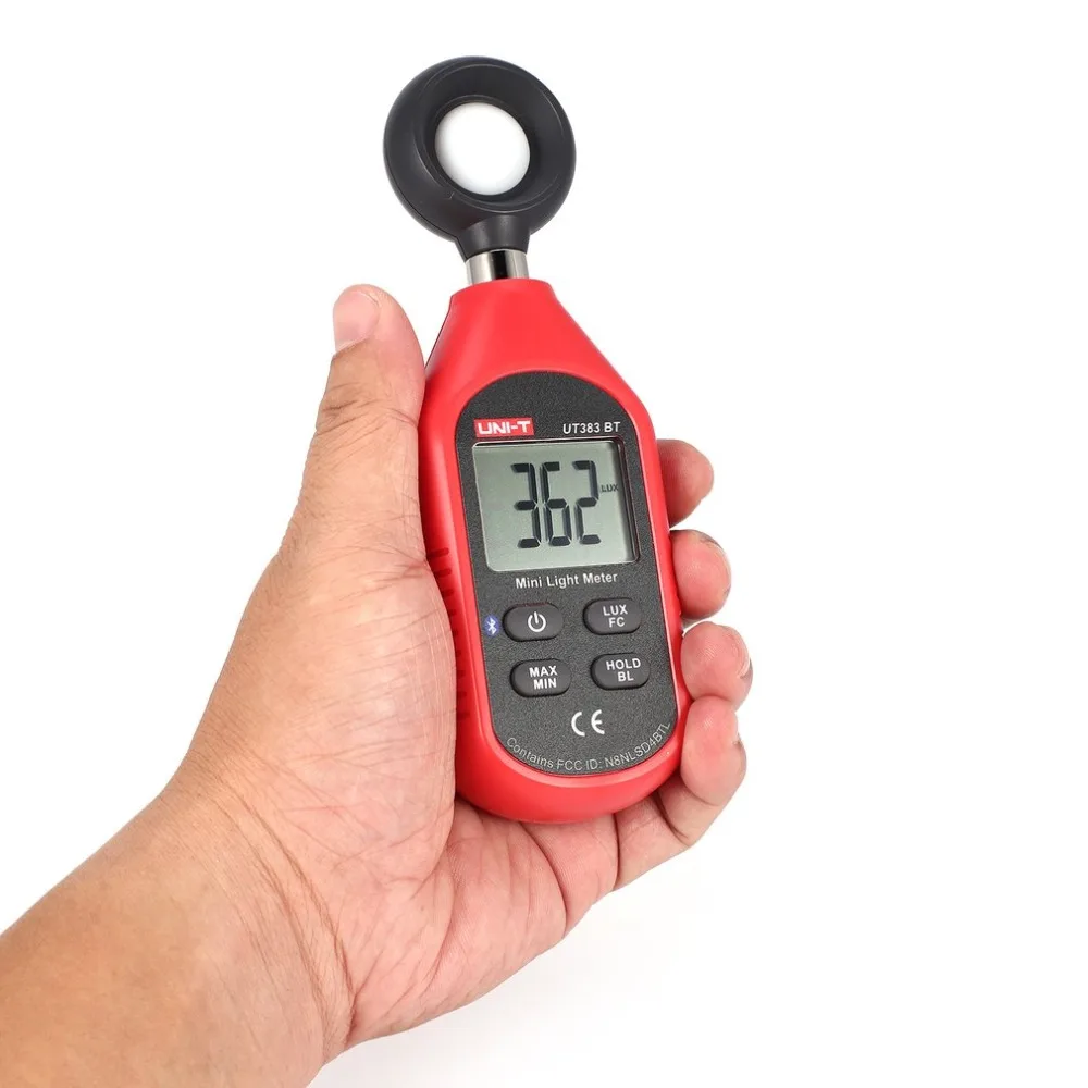 UNI-T UT383BT Bluetooth Мини Цифровой Люксметр ЖК-светильник измеритель яркости тестер