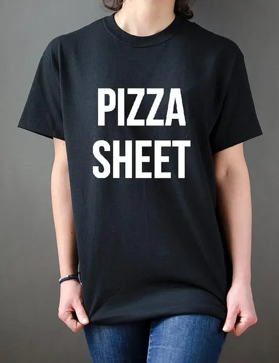 Пицца лист с буквенным принтом для женщин рубашки мальчиков повседневная