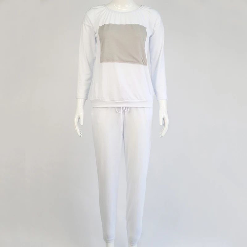 Повседневный простой Женский комплект из 2 предметов Спортивная женская одежда