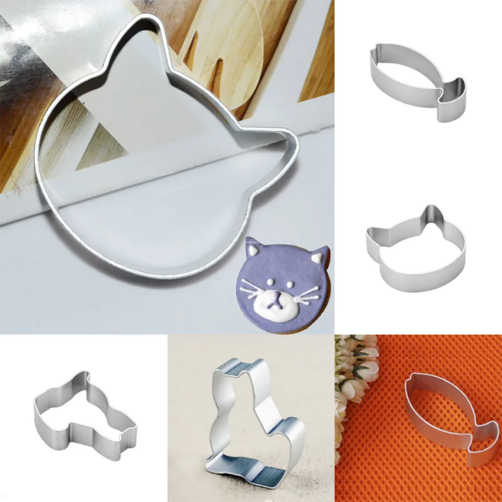 НОВАЯ РОЖДЕСТВЕНСКАЯ форма для выпечки печенья в форме кошки из алюминиевого