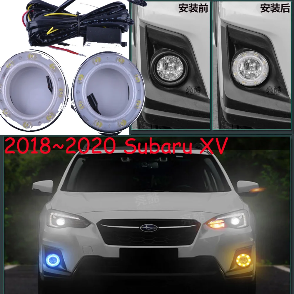 1 комплект фар бампера для Subaru XV дневного света~ 2020y автомобильные аксессуары светодиодный DRL фары для Subaru XV противотуманные фары