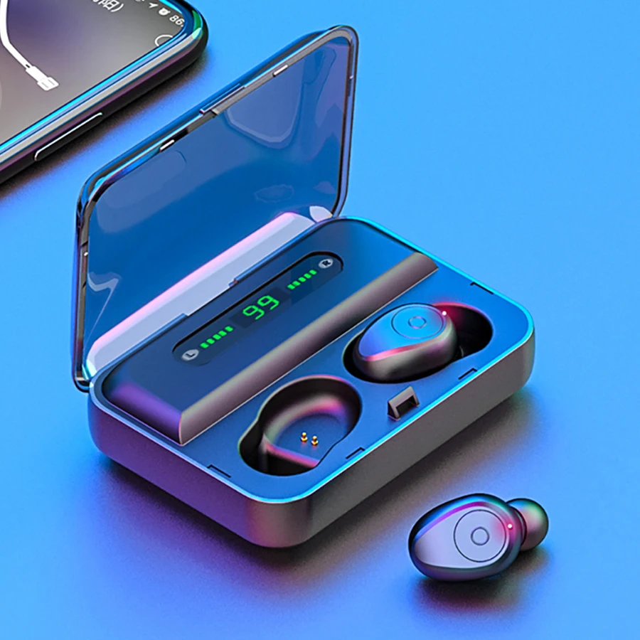 TWS 5,0 бинауральные звонки Bluetooth беспроводные наушники спортивные игровые Вкладные наушники стереонаушники Hi-Fi гарнитура с микрофоном