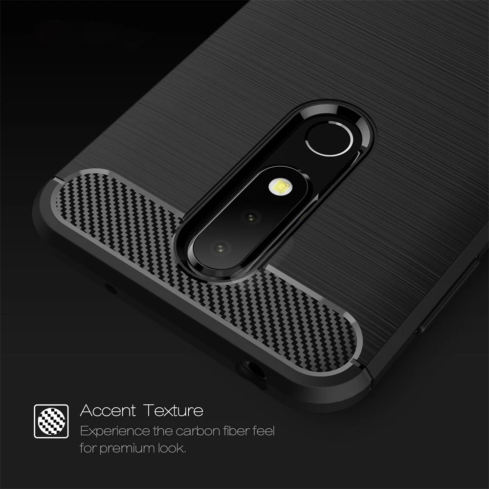 Чехол для Nokia 6 1 5 2 3 7 8 9 X5 X6 X7 Plus Sirocco 2018 противоударный чехол из углеродного волокна