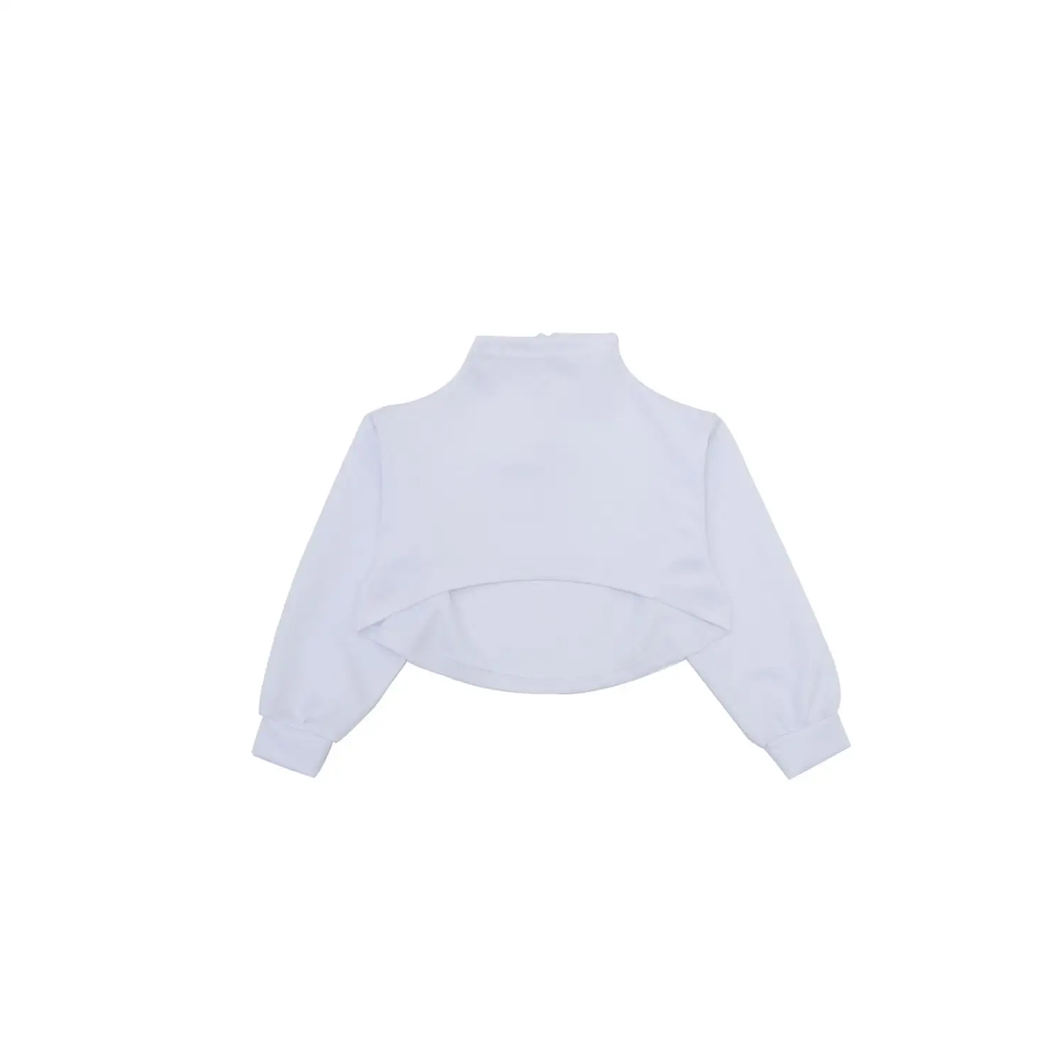 white crop tops Детская одежда в стиле хип-хоп, Толстовка Топ, укороченные повседневные штаны для бега для девочек, Детский костюм для джаза, одежда для бальных танцев - Цвет: white crop tops