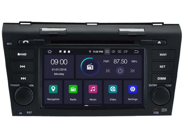 Quad-Core Android 9 0 Автомобильный DVD плеер для Mazda 3 2004-2009 автомобильный аудио
