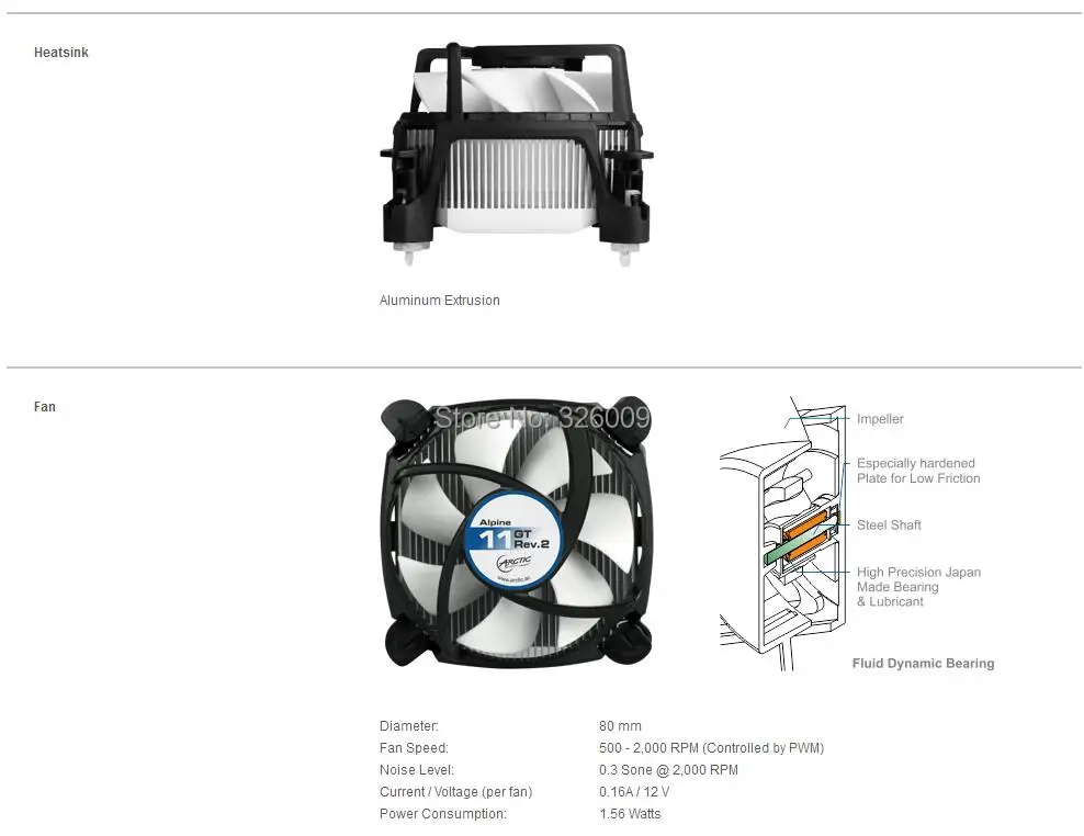 ARCTIC Alpine 11 GT Rev.2 4pin PWM 80 мм 8 см вентилятор охлаждения TDP 75 Вт охлаждения для Intel LGA775 1150 1151 1155 1156 вентилятор кулера процессора