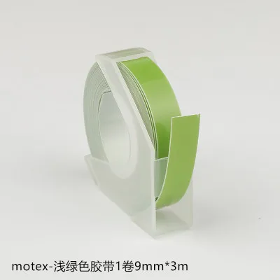 light green 9 мм* 3 м DIY производитель этикеток клейкая лента писатель офисная Подарочная этикетка Клейкая Лента Скрапбукинг маркер тиснение лента - Цвет: light green