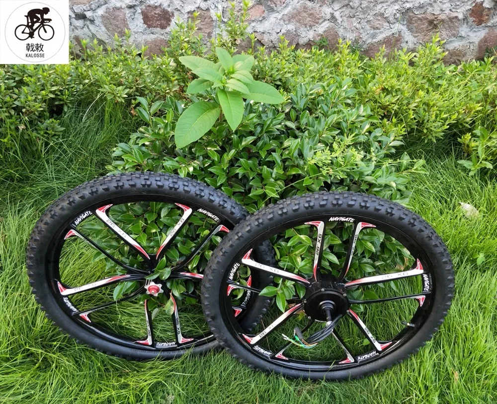 Kalosse 10 спиц колеса велосипеда 36/48V 350W E-велосипед горный велосипед 26 дюймов 135 мм Электрический велосипед Интегрированный велосипед мотор