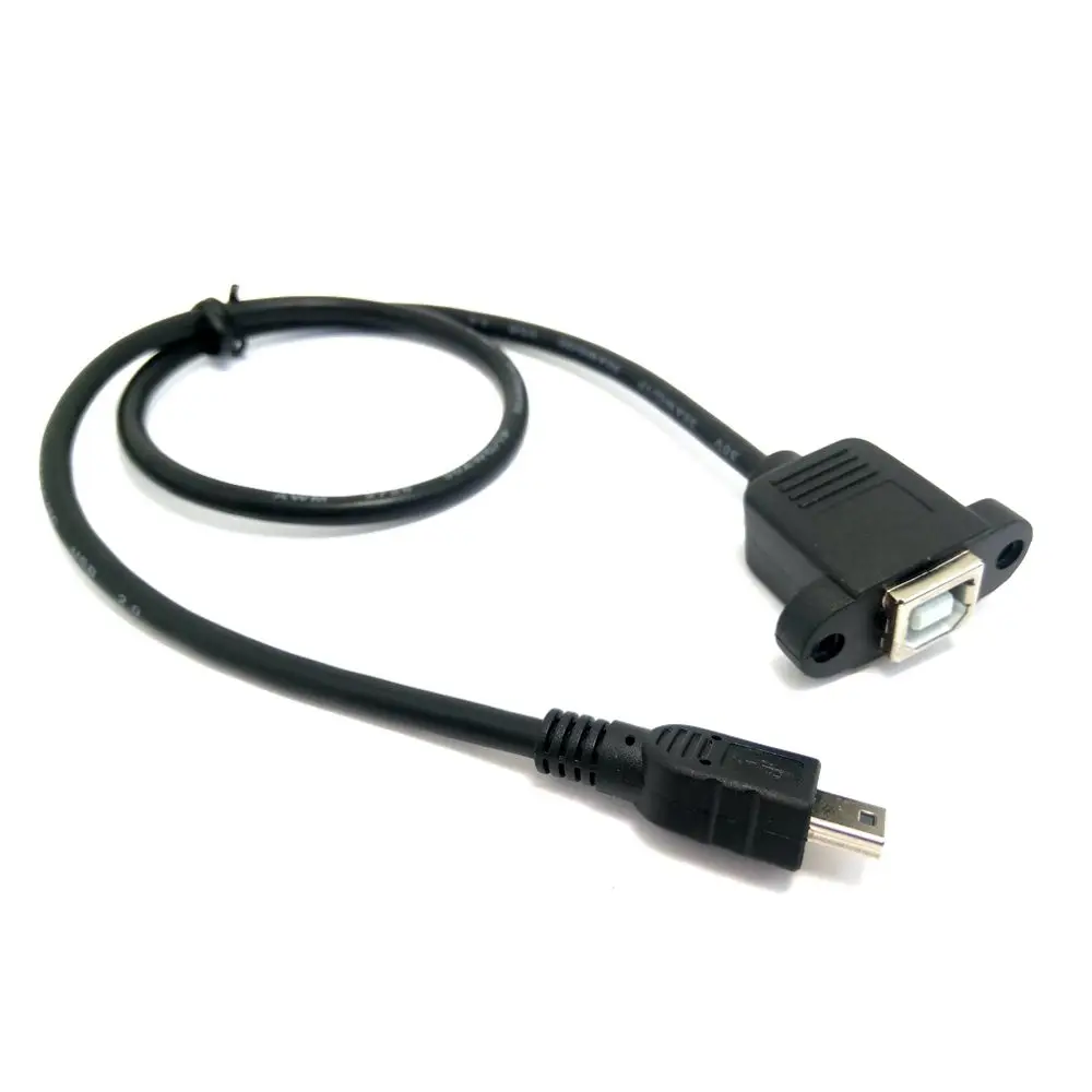 Кабель с 5 контактным штекером Mini USB на гнездо B 50 см винтами|to usb|usb busb b type |