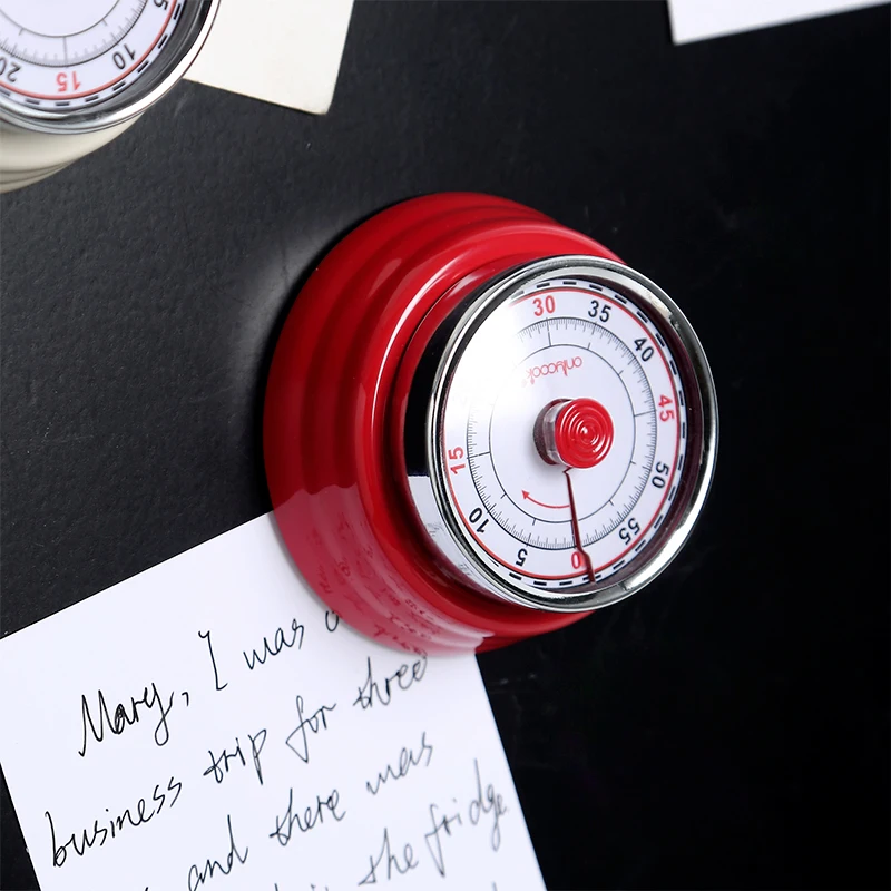 1 шт. красный и белый магнит в стиле ретро кухонный таймер креативный