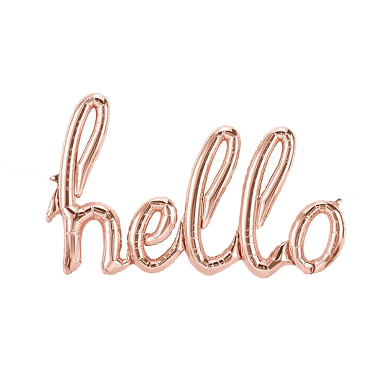 Розовое золото Hello 30 Детские шары для душа 21-го 30го дня рождения Декор 21 30 количество шары надувные воздушные шары - Цвет: set6