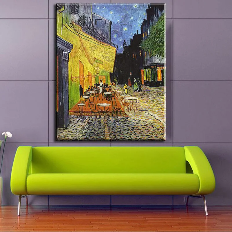 Cafe Terrace at Night by Vincent van Gogh paint manufacturers for home decor idea oil painting art print on canvas No Framed ! | Дом и сад