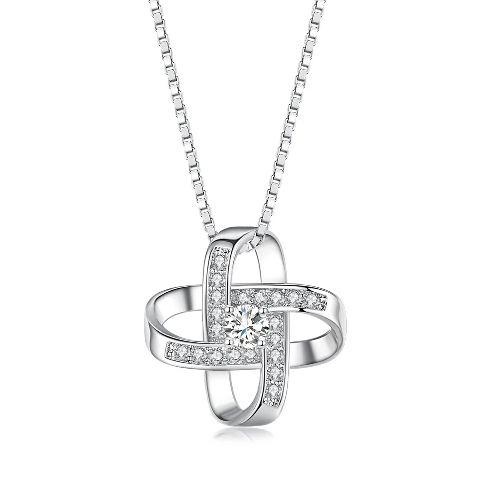 Цветной Циркон Простой с подвеской в форме сердца вечность личность Лаки