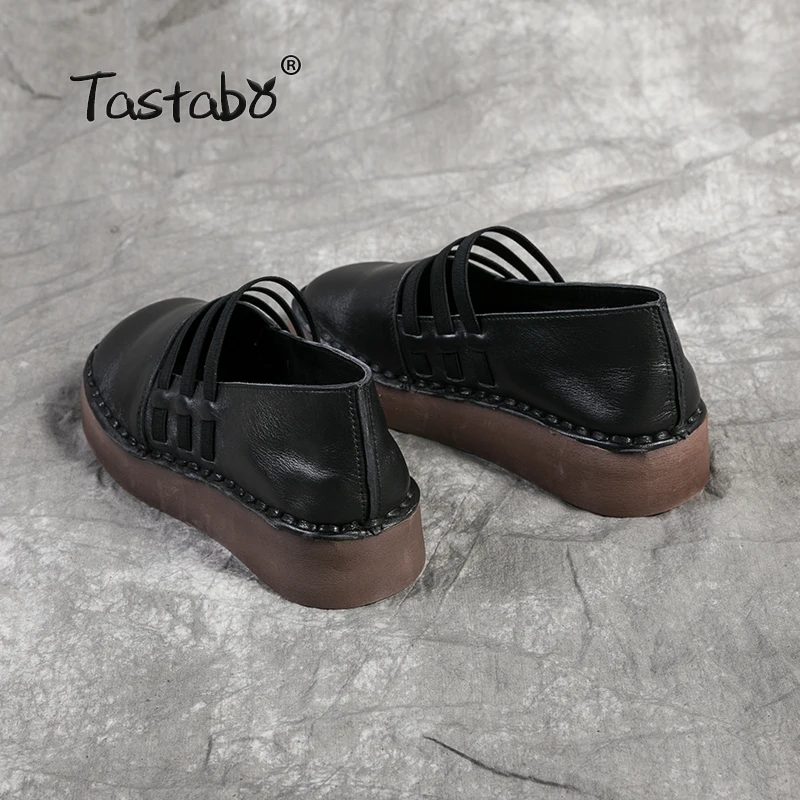 Tastabo/кожаная обувь на мягкой подошве; коллекция года; лоферы; женская обувь; Новое поступление; удобная женская обувь для работы и вождения