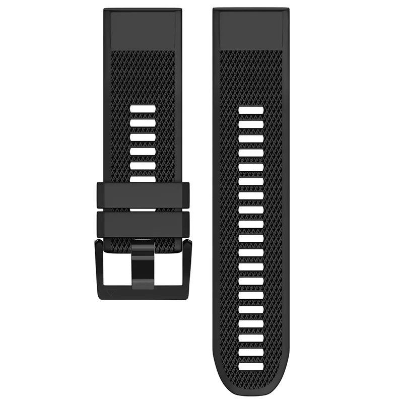 26 мм/22 мм силиконовый ремешок для часов Garmin Fenix 5X5 5S Plus 3 3HR D2 S60 часы Quick Release Easyfit ремешок на запястье - Цвет: Black